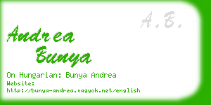andrea bunya business card